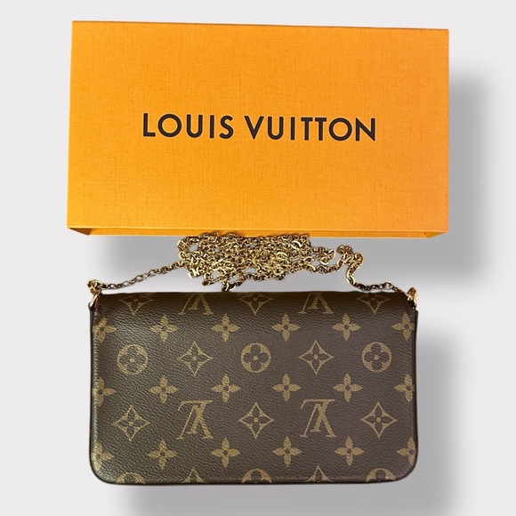 Louis Vuitton Pochette Félicie Flap Pouch Monogram Canvas Fuchsia Microfiber - Picture 5 of 8